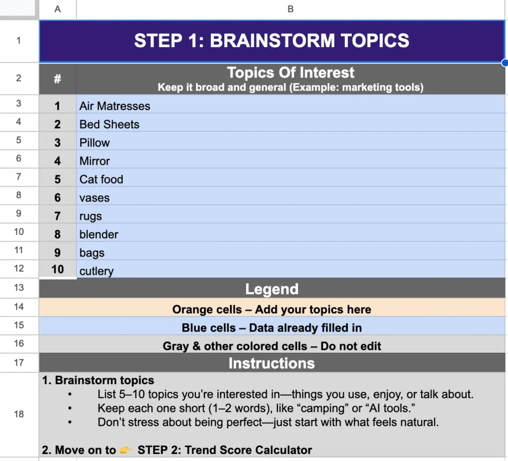 Niche Selection Step1