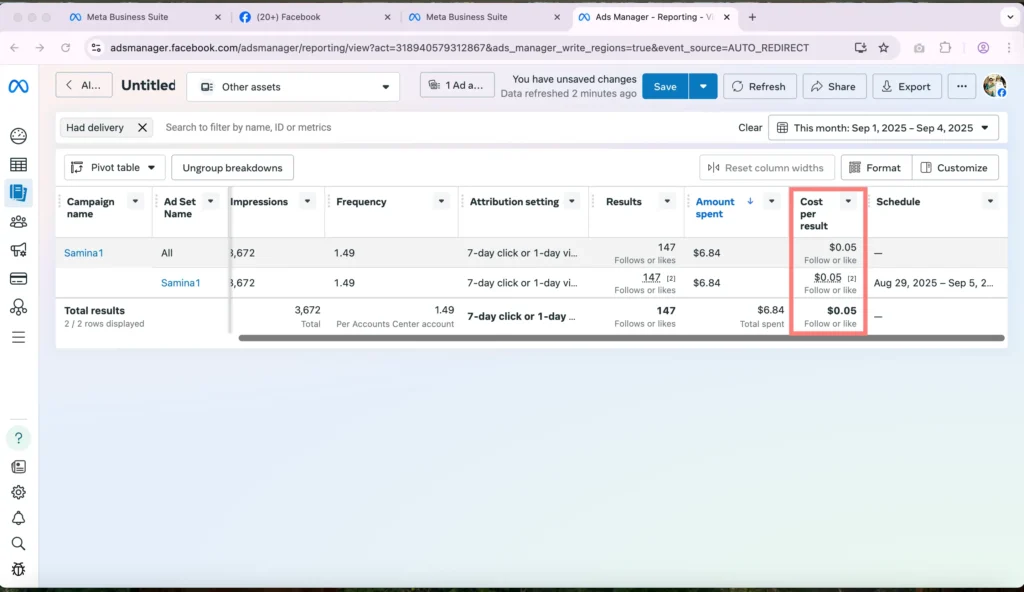 Saminaz Delight Ad Reporting